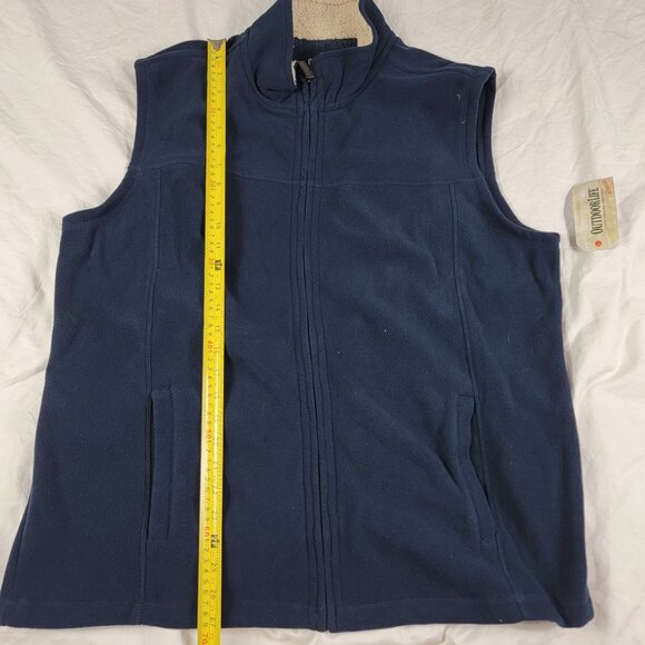 Outdoor Life Mens Large Polar Fleece Navy Blazer Vest Casual Outdoors Comfort - Picture 10 of 11